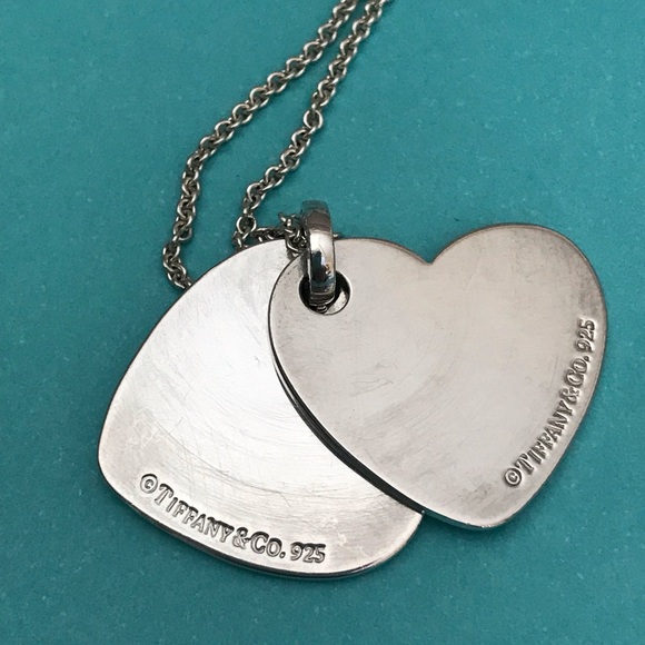 Retired Large Tiffany RTT double heart tag - Picture 4 of 15